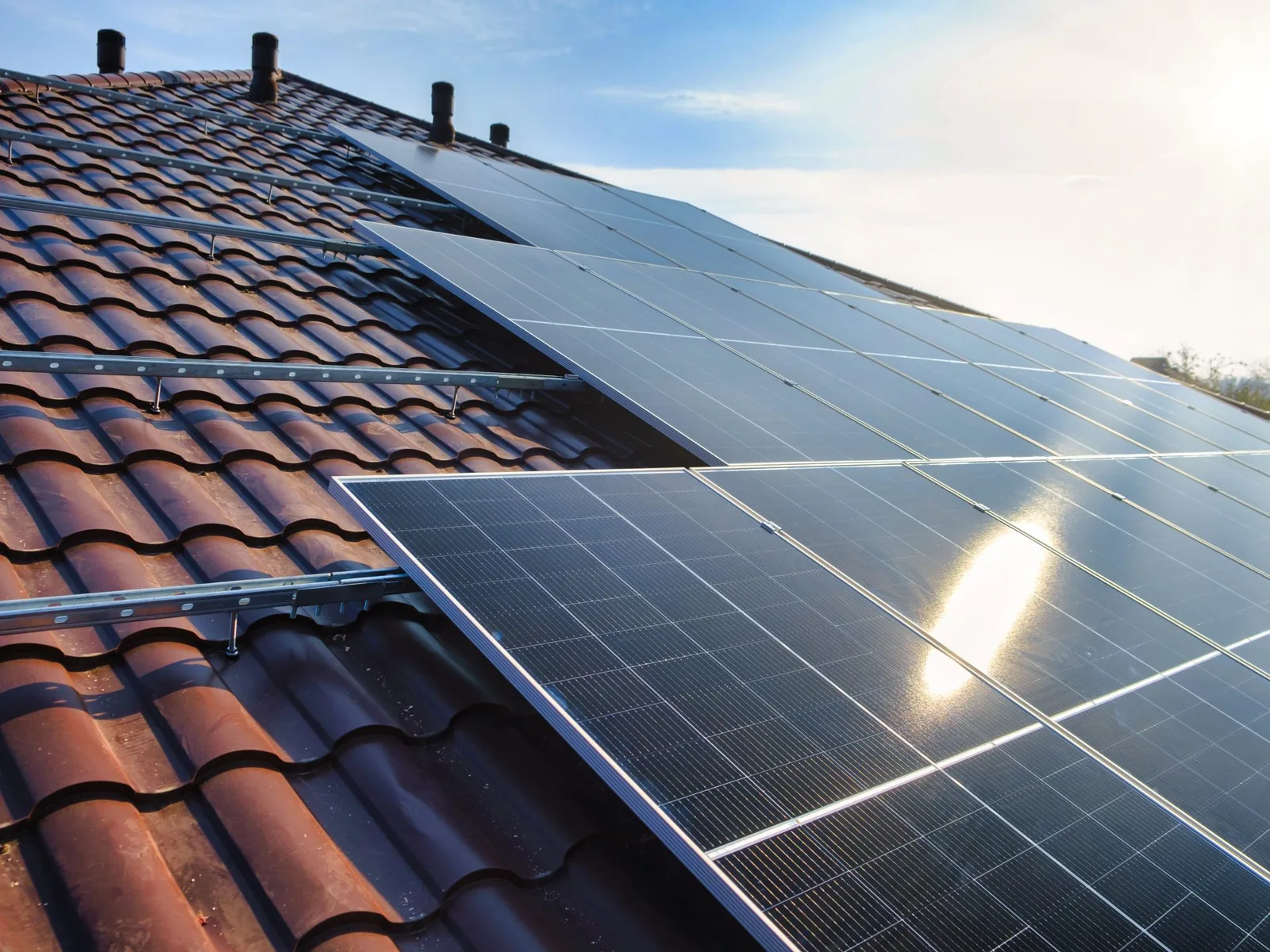 Residential solar panel installation on Florida home by AllSolar Energy